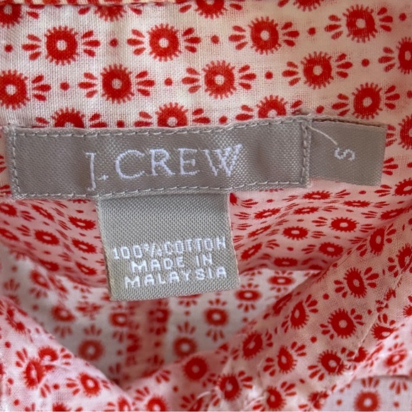 J. Crew Floral 100% Cotton Button Down Shirt with Floral Print (size S) - Picture 9 of 12